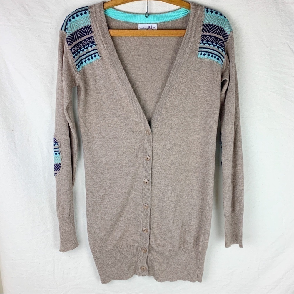 Shrinking Violet Gray Aztec Cardigan